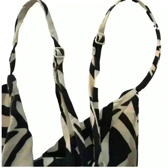 Patrons of Peace Women's M Black & cream Sleeveless Knee Length Dress - Picture 8 of 9